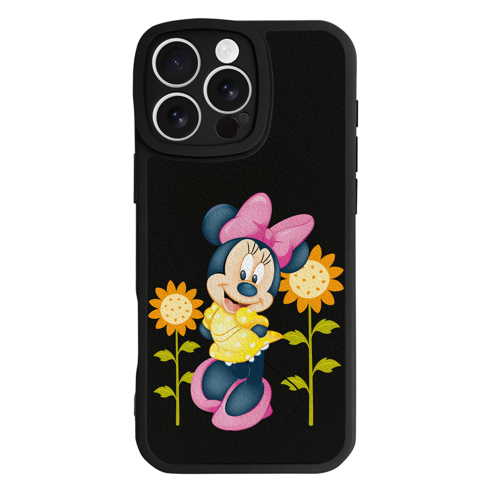 （画像用） ミッキーマウス Mickey Mouse 【iPhone 16シリーズ対応】シリコンスマホケース（レザー調） 材質：シリコン
